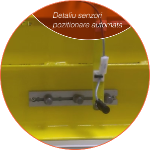 Detaliu senzori pozitionare automata - Linie de galvanizare